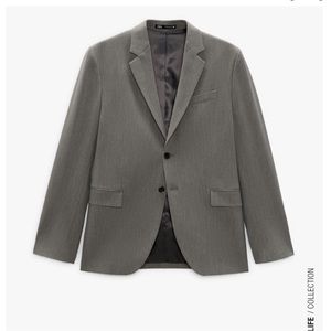 ZARA STRETCH SUIT JACKET TAN MARL 4259/332